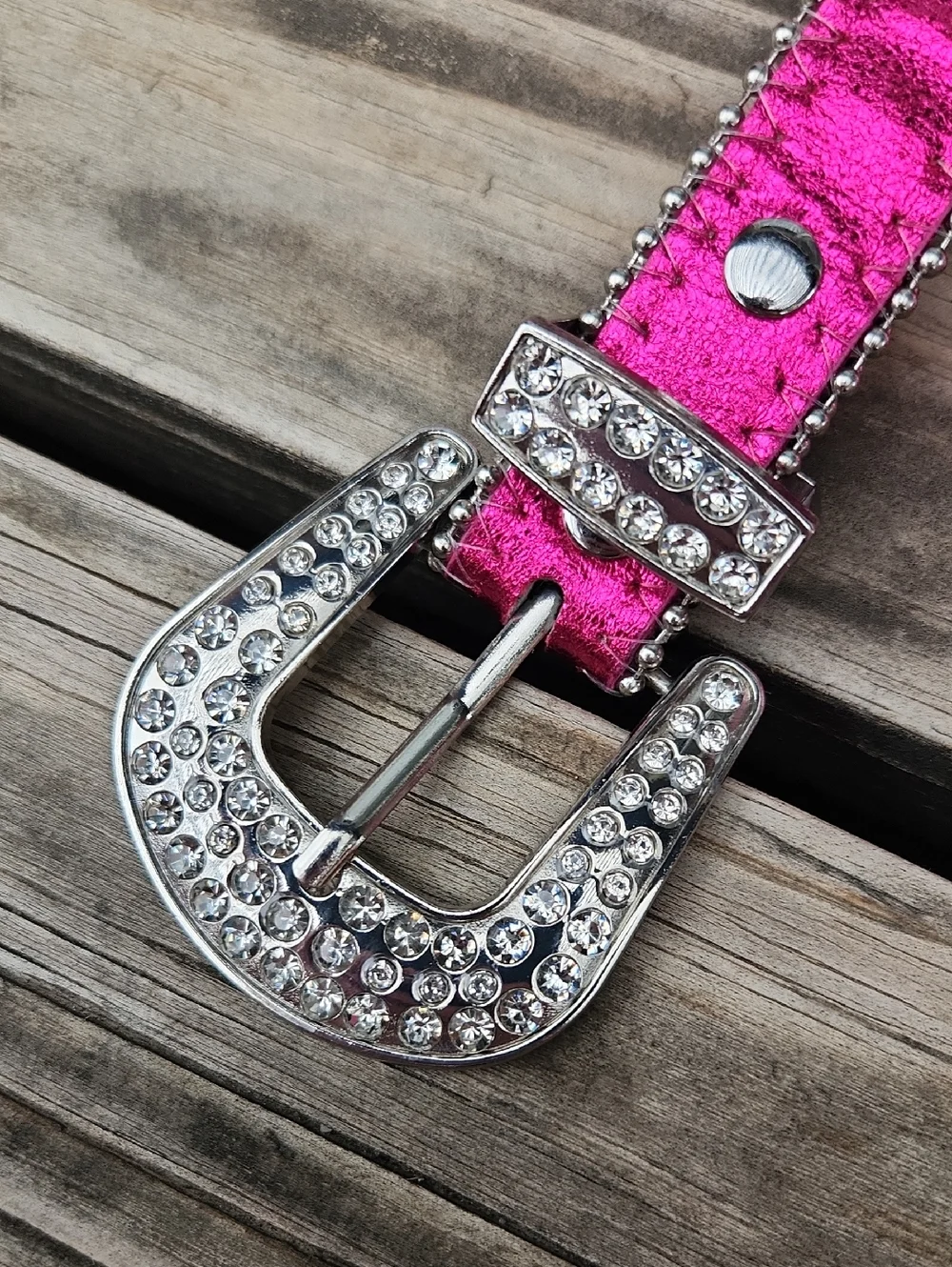 Shyanne Western Girls Pink Rhinestone Blingy Belt Heart Buckle Cowgirl Leather